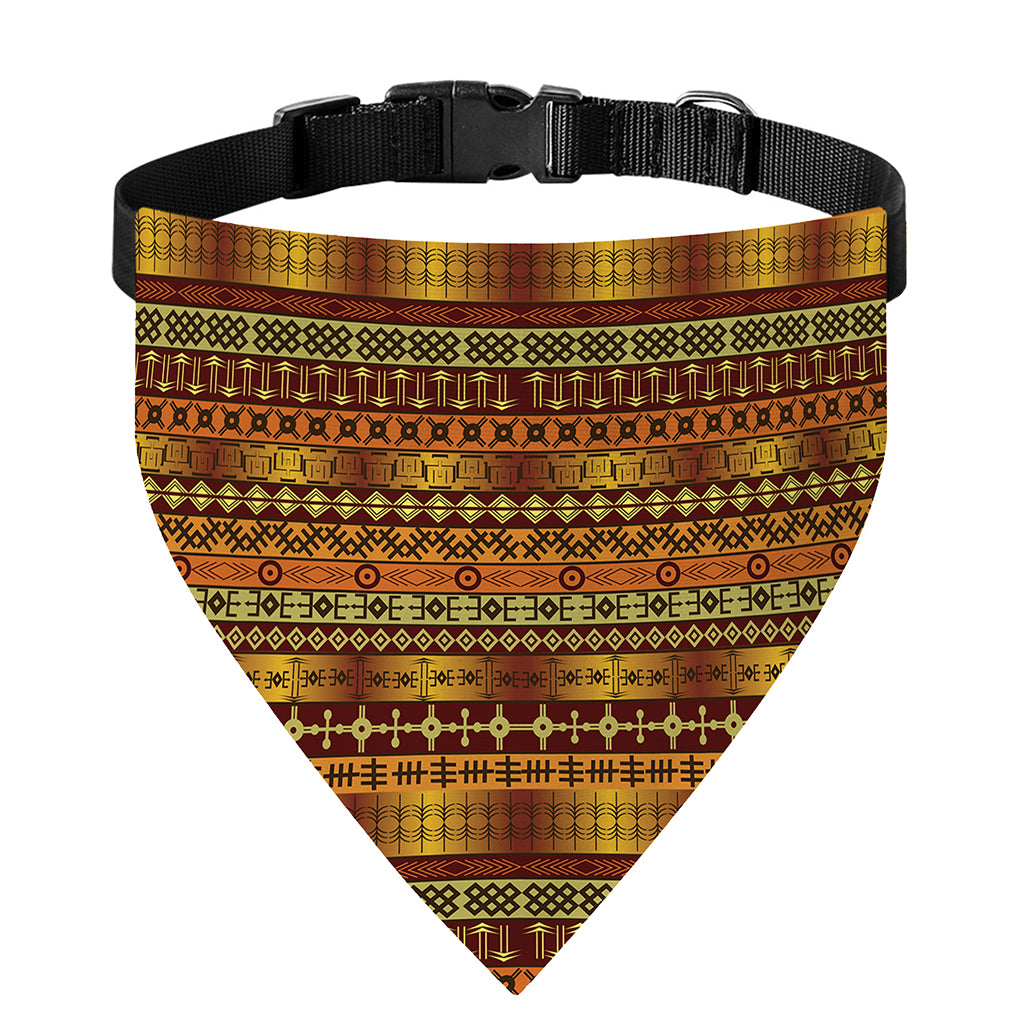 Native African Tribal Pattern Print Over The Collar Dog Bandana