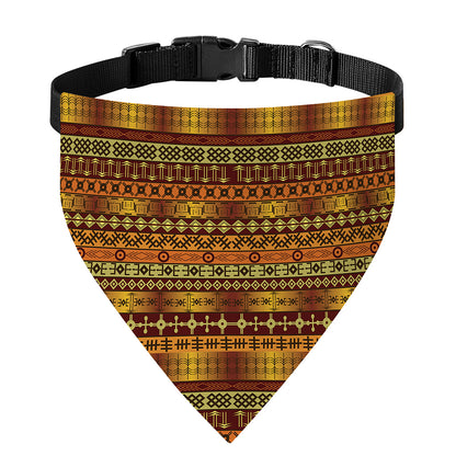 Native African Tribal Pattern Print Over The Collar Dog Bandana
