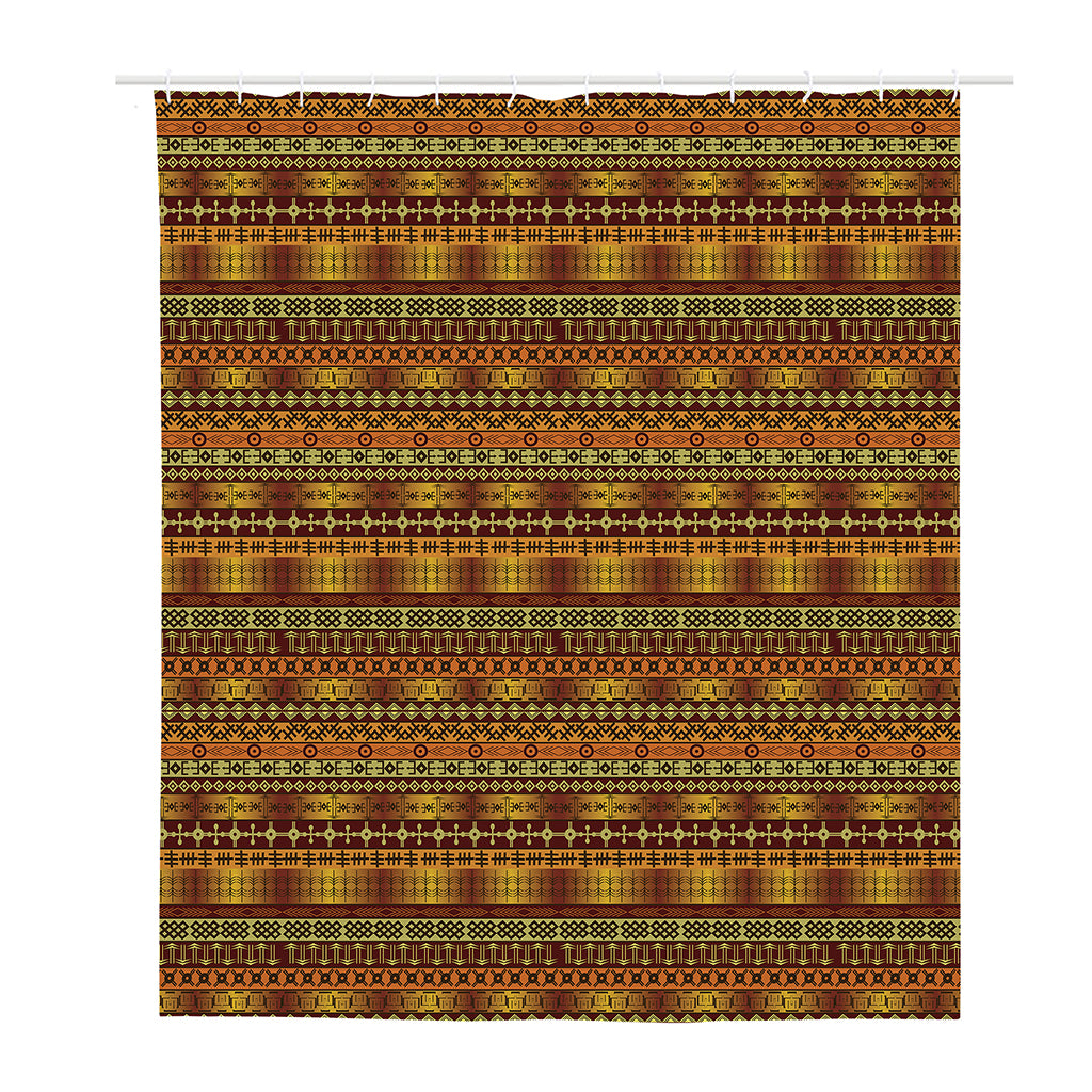 Native African Tribal Pattern Print Polyester Shower Curtain