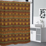 Native African Tribal Pattern Print Premium Shower Curtain