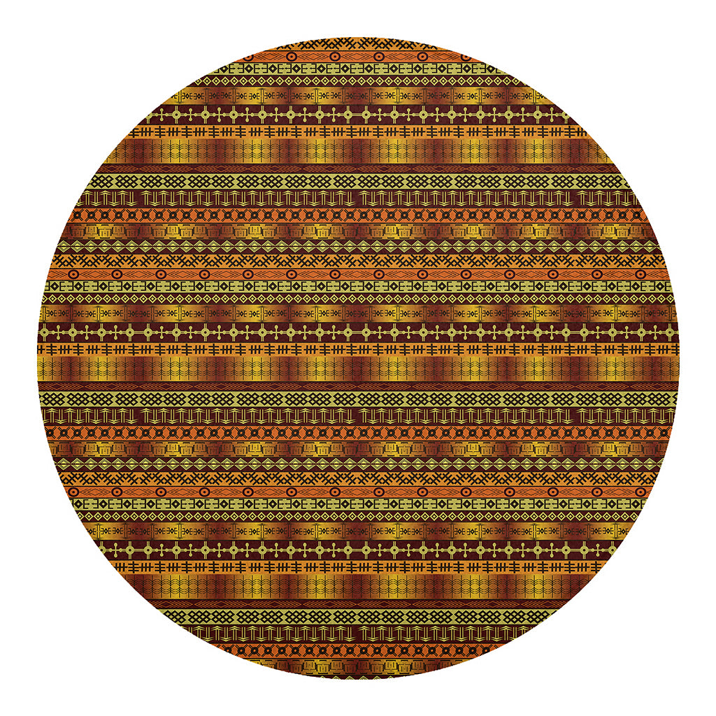 Native African Tribal Pattern Print Round Blanket