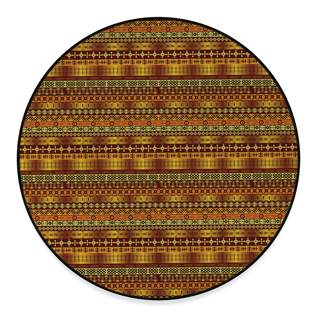Native African Tribal Pattern Print Round Floor Mat