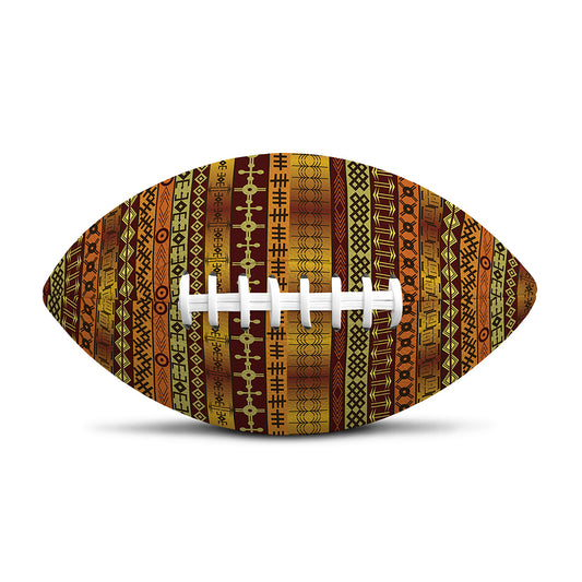 Native African Tribal Pattern Print Rugby Ball