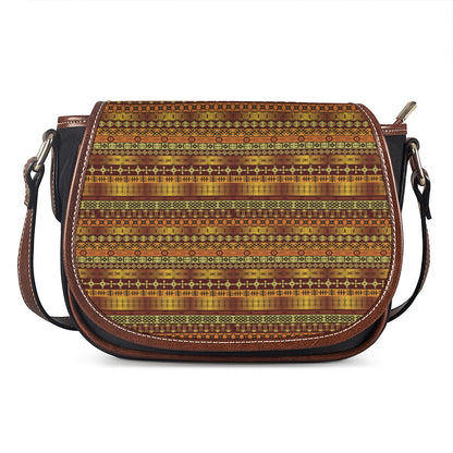 Native African Tribal Pattern Print Saddle Bag
