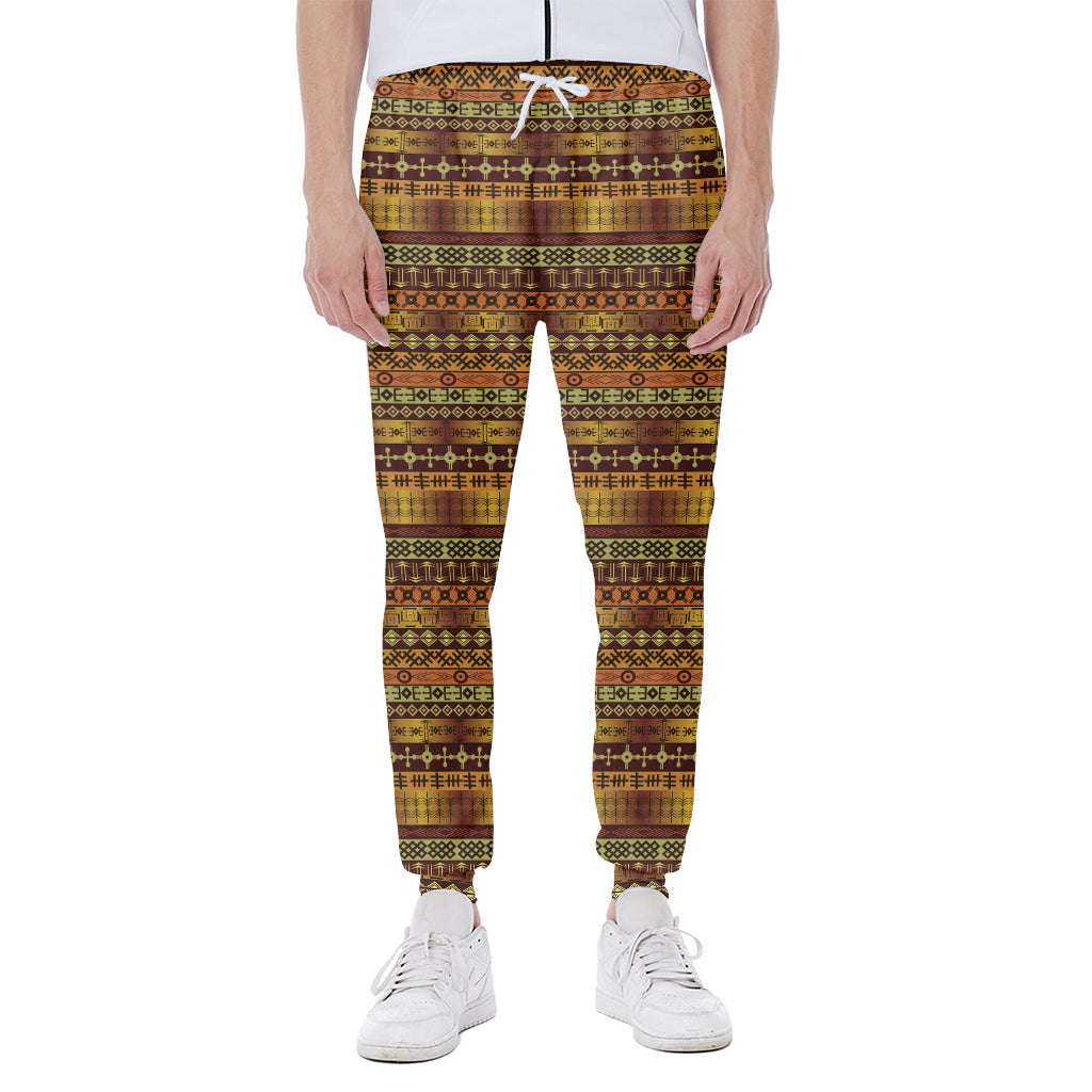 Native African Tribal Pattern Print Scuba Joggers