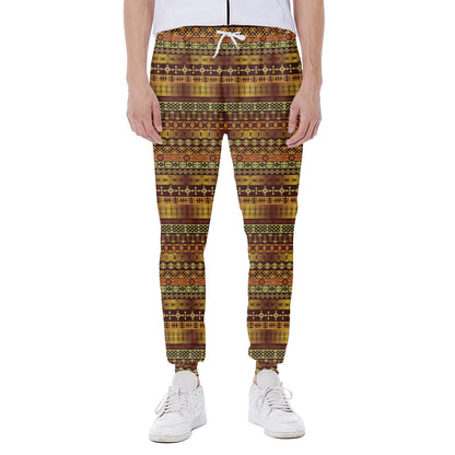 Native African Tribal Pattern Print Scuba Joggers