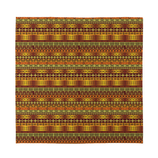 Native African Tribal Pattern Print Silk Bandana