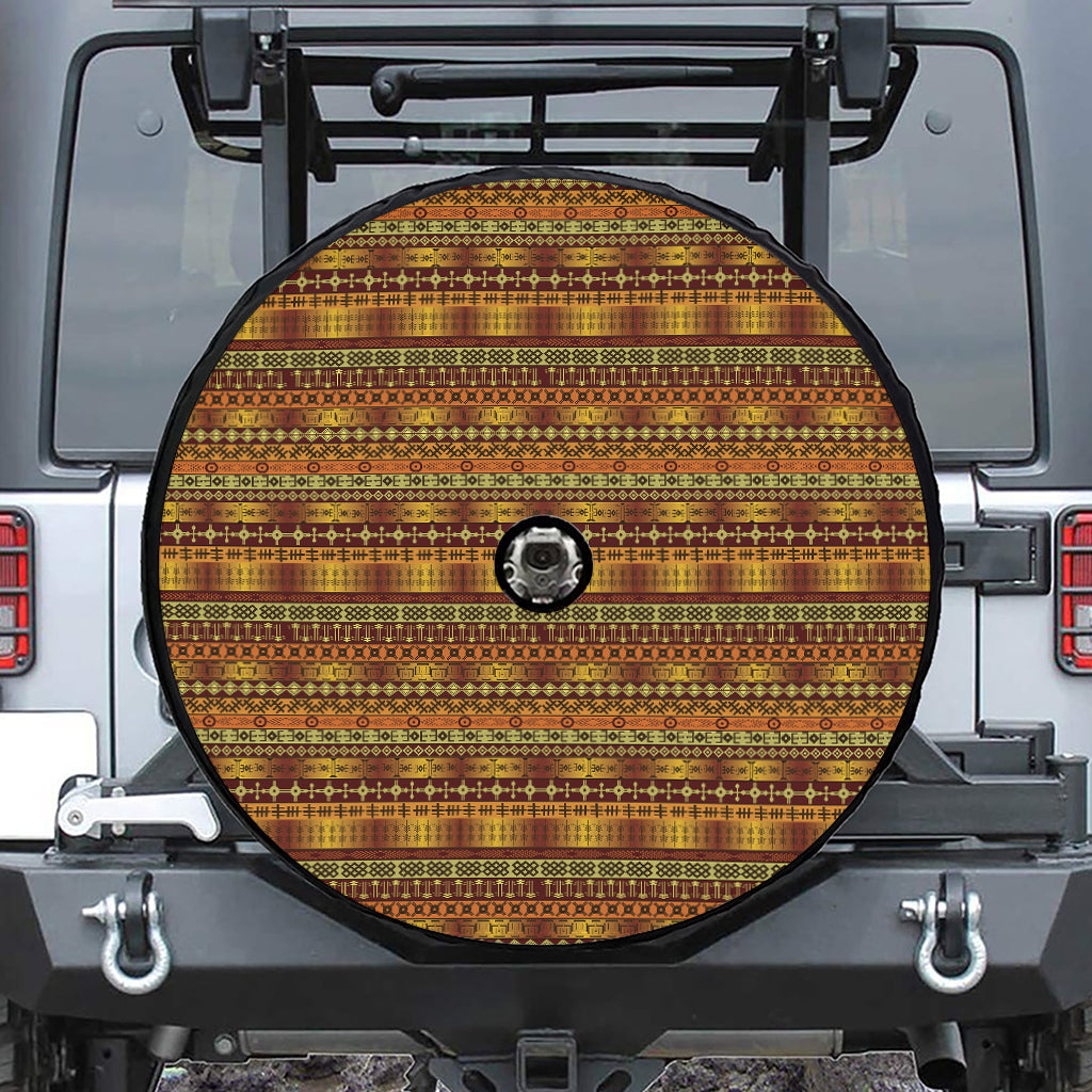 Native African Tribal Pattern Print Tire Cover With Camera Hole
