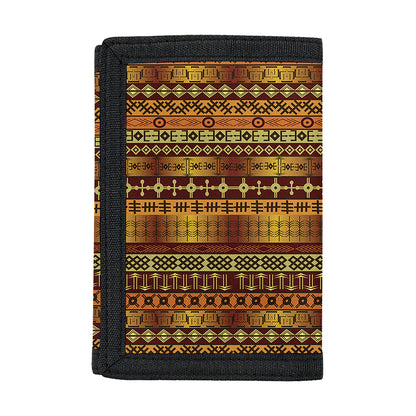 Native African Tribal Pattern Print Trifold Wallet