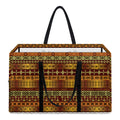 Native African Tribal Pattern Print Utility Tote Bag