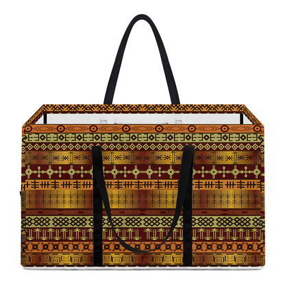 Native African Tribal Pattern Print Utility Tote Bag