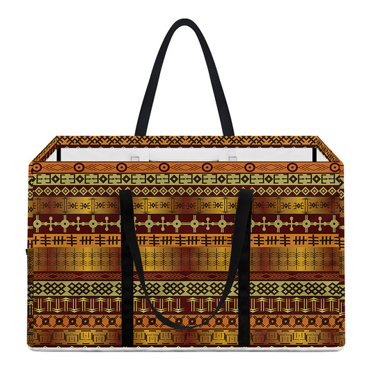 Native African Tribal Pattern Print Utility Tote Bag