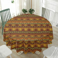 Native African Tribal Pattern Print Waterproof Round Tablecloth