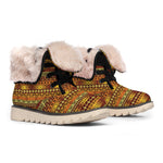 Native African Tribal Pattern Print Winter Boots