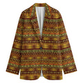 Native African Tribal Pattern Print Women's Blazer