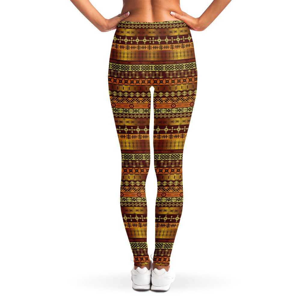 Native African Tribal Pattern Print Women's Leggings
