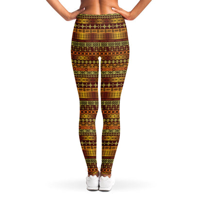 Native African Tribal Pattern Print Women's Leggings