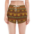 Native African Tribal Pattern Print Women's Split Running Shorts