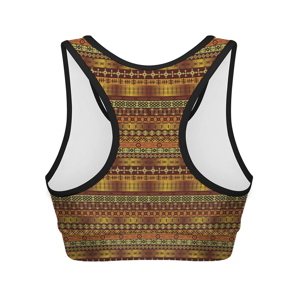 Native African Tribal Pattern Print Women's Sports Bra