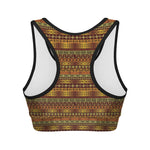 Native African Tribal Pattern Print Women's Sports Bra