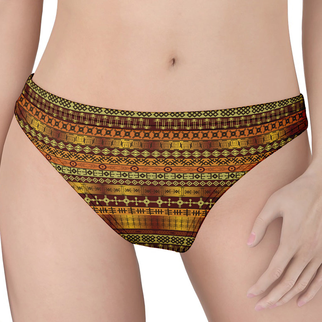 Native African Tribal Pattern Print Women's Thong