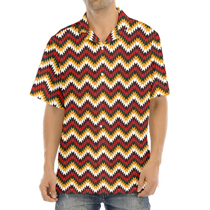 Native American Chevron Tribal Print Aloha Shirt