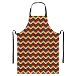 Native American Chevron Tribal Print Bib Apron With Pocket