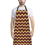 Native American Chevron Tribal Print Bib Apron With Pocket