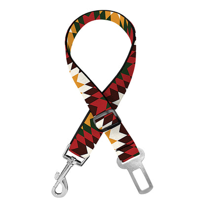 Native American Chevron Tribal Print Dog Seat Belt