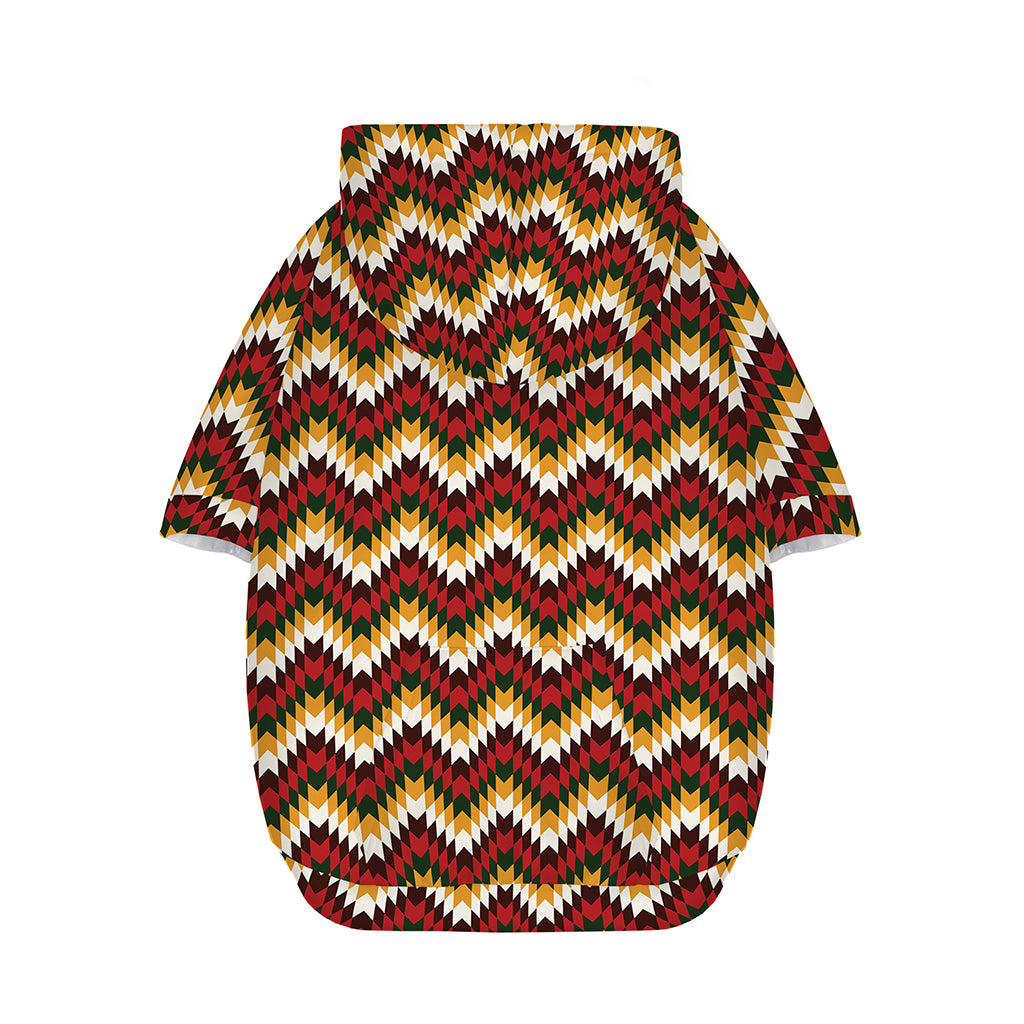 Native American Chevron Tribal Print Dog Zip Up Hoodie