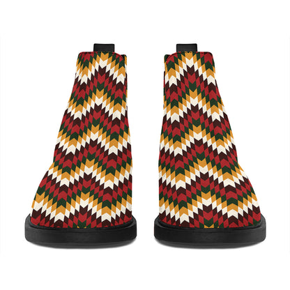Native American Chevron Tribal Print Flat Ankle Boots