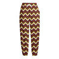 Native American Chevron Tribal Print Fleece Lined Knit Pants