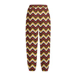 Native American Chevron Tribal Print Fleece Lined Knit Pants