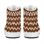 Native American Chevron Tribal Print High Top Leather Sneakers