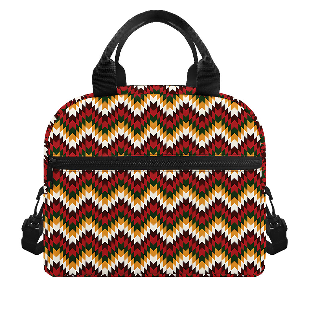 Native American Chevron Tribal Print Insulated Lunch Bag