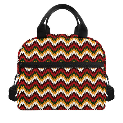 Native American Chevron Tribal Print Insulated Lunch Bag