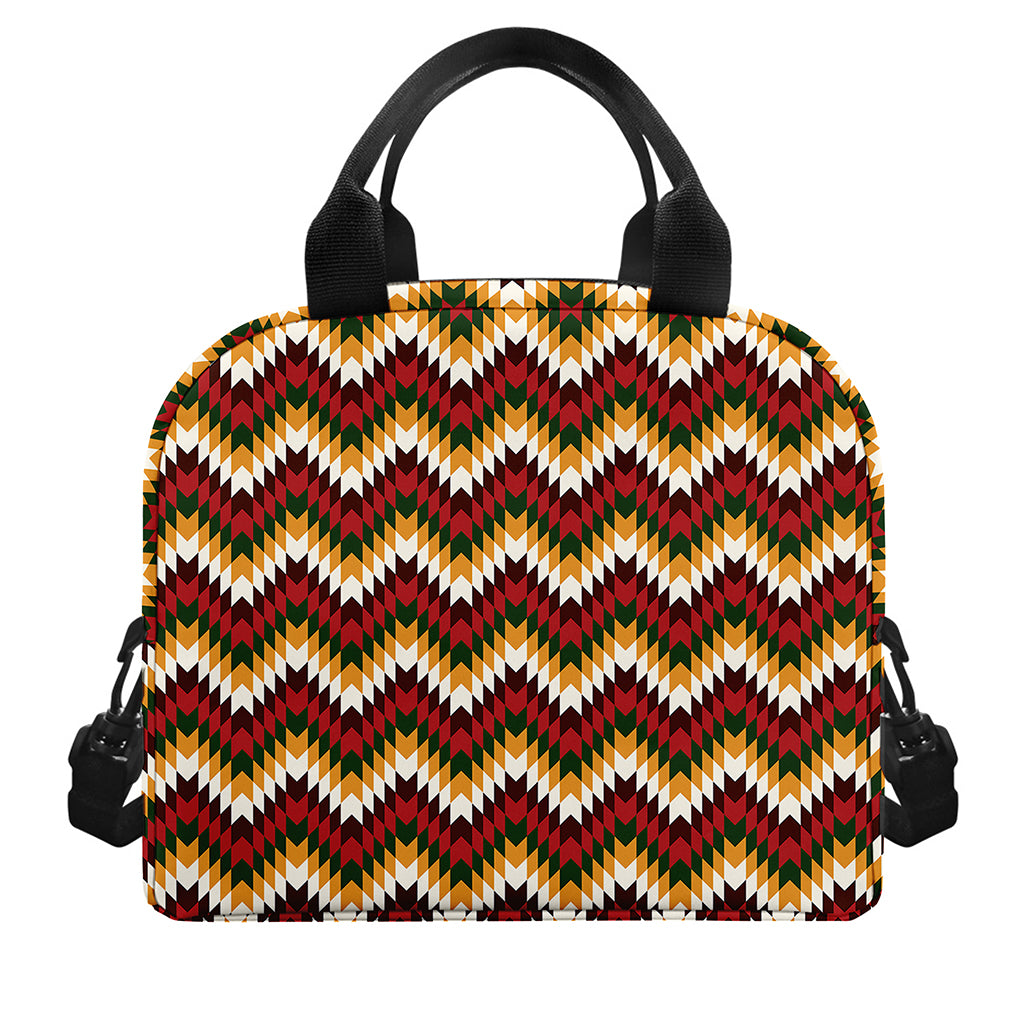 Native American Chevron Tribal Print Insulated Lunch Bag