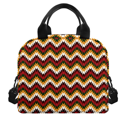 Native American Chevron Tribal Print Insulated Lunch Bag