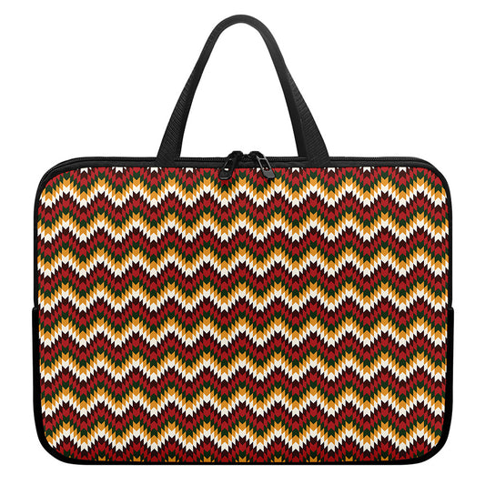 Native American Chevron Tribal Print Laptop Sleeve With Handle