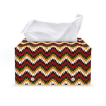 Native American Chevron Tribal Print Leather Tissue Box Cover
