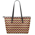 Native American Chevron Tribal Print Leather Tote Bag