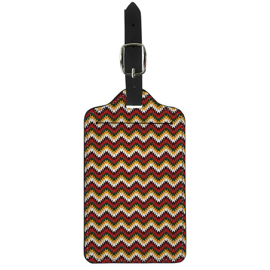 Native American Chevron Tribal Print Luggage Tag