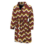 Native American Chevron Tribal Print Men's Bathrobe