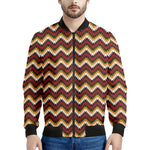 Native American Chevron Tribal Print Men's Bomber Jacket