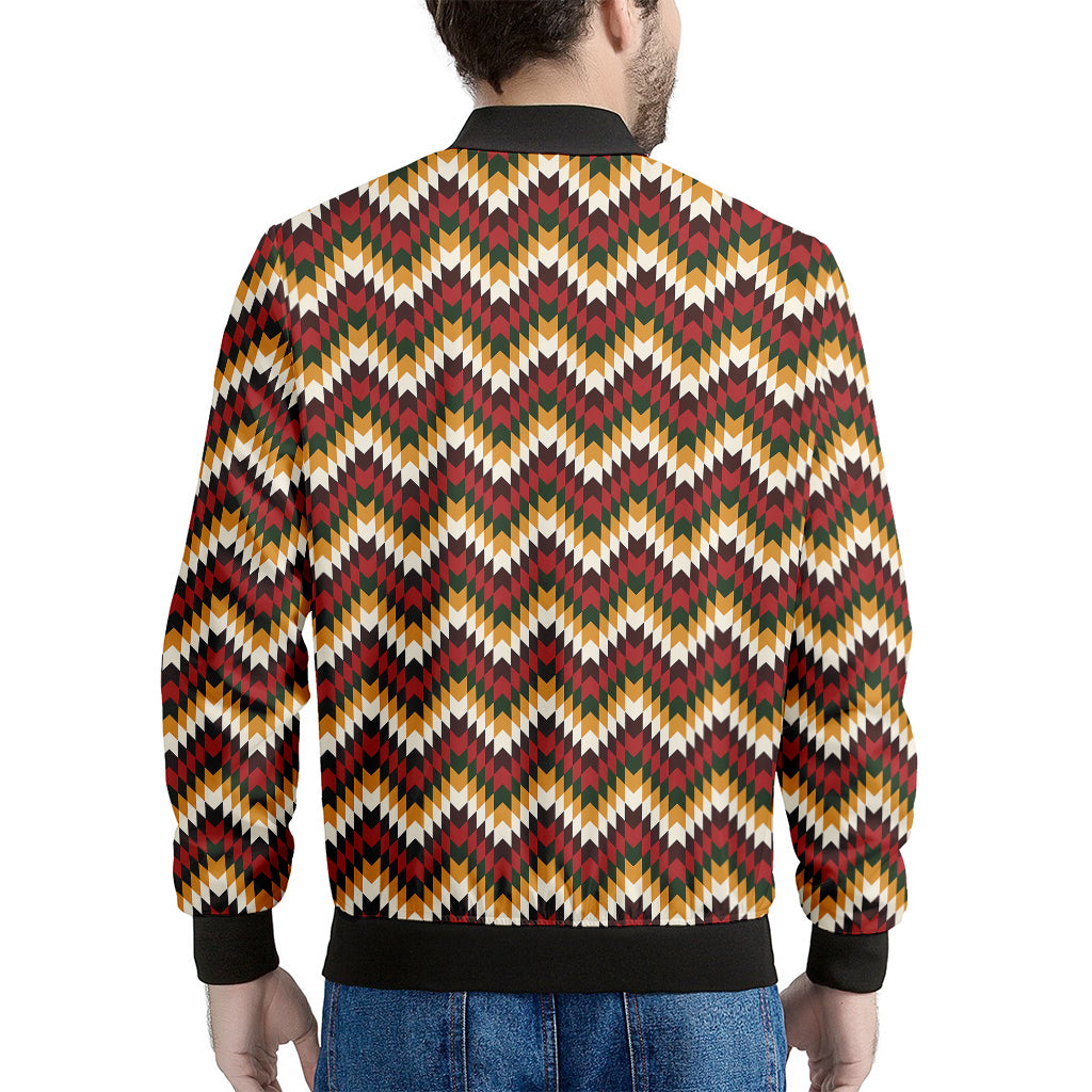 Native American Chevron Tribal Print Men's Bomber Jacket