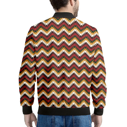 Native American Chevron Tribal Print Men's Bomber Jacket