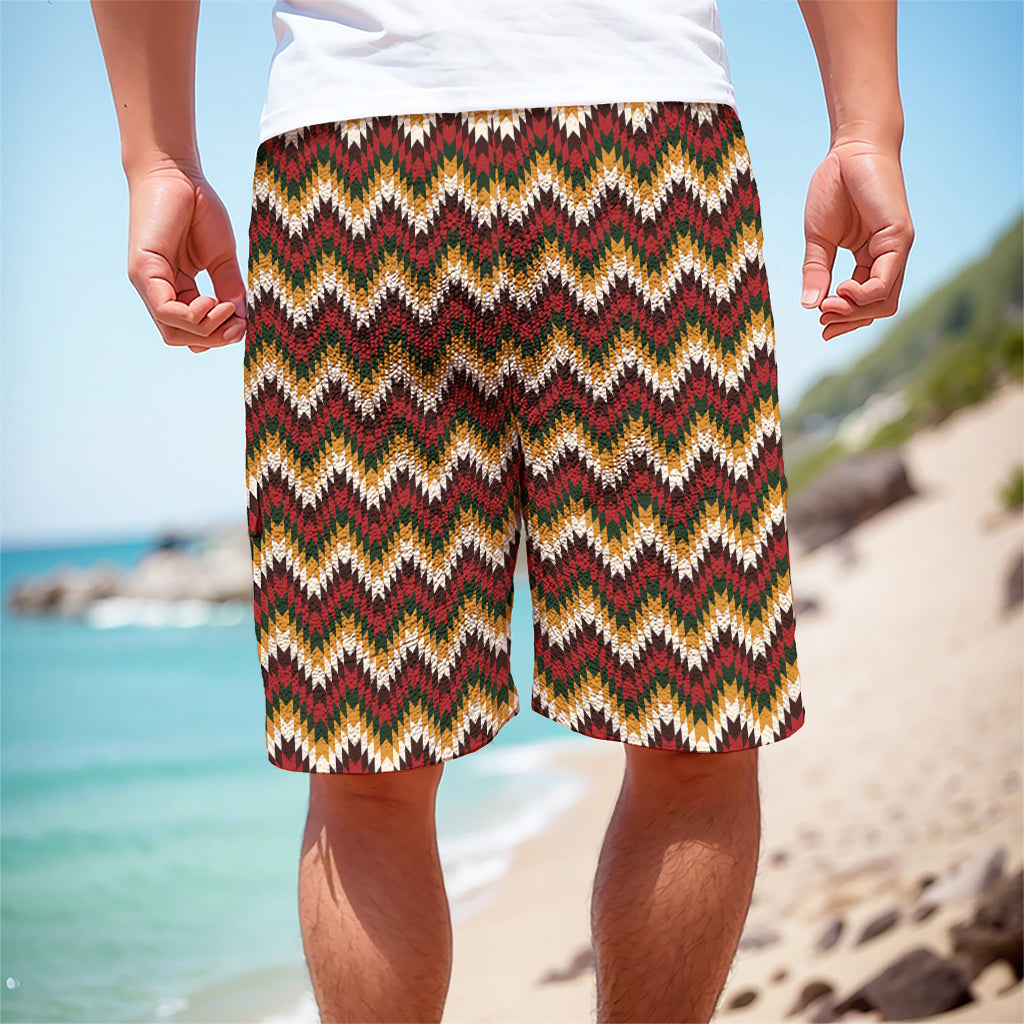 Native American Chevron Tribal Print Men's Cargo Shorts