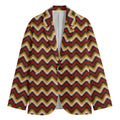 Native American Chevron Tribal Print Men's Cotton Blazer