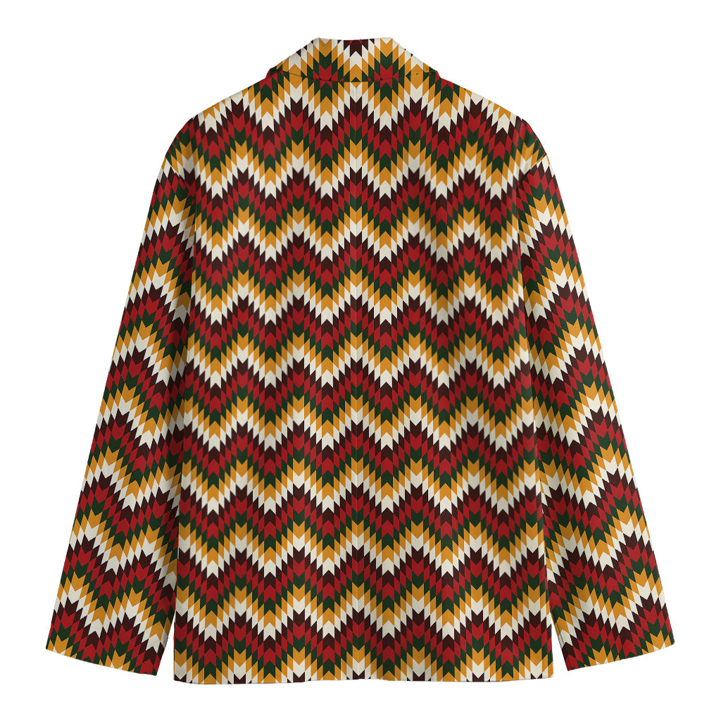 Native American Chevron Tribal Print Men's Cotton Blazer