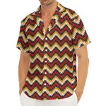 Native American Chevron Tribal Print Men's Deep V-Neck Shirt
